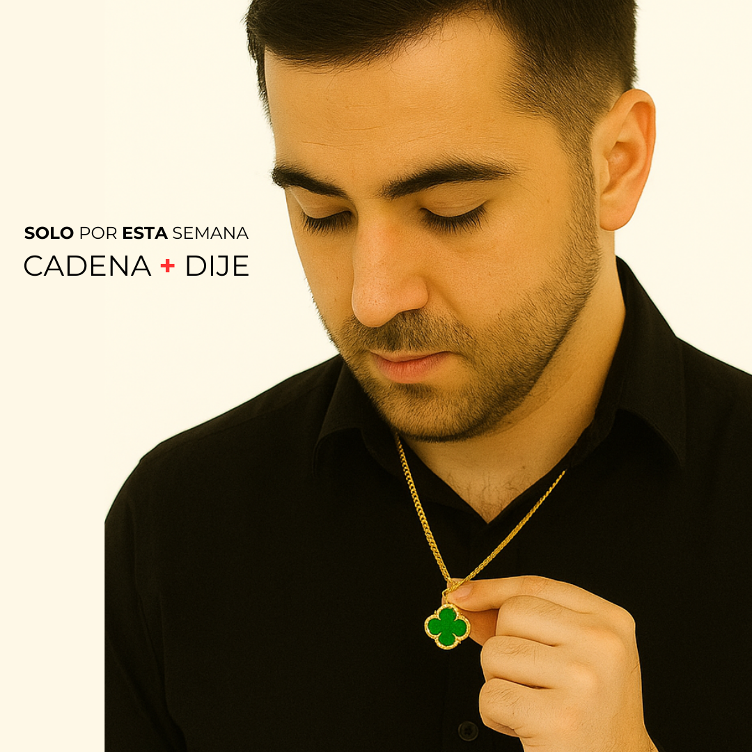 Cadena con baño de oro + dije de regalo ultimas unidades