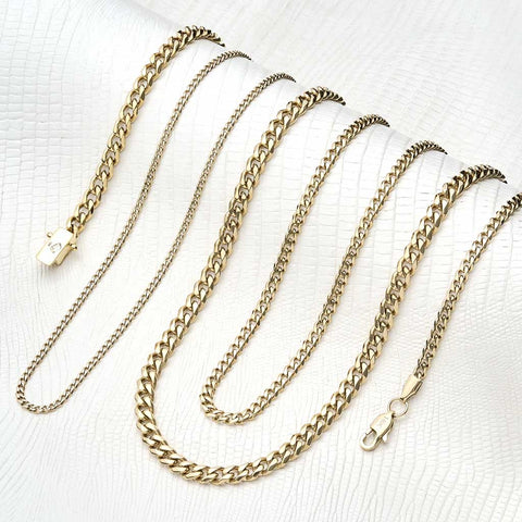 2x1 Cadena cubana de Hombre + Pulsera cubana 18k🎁
