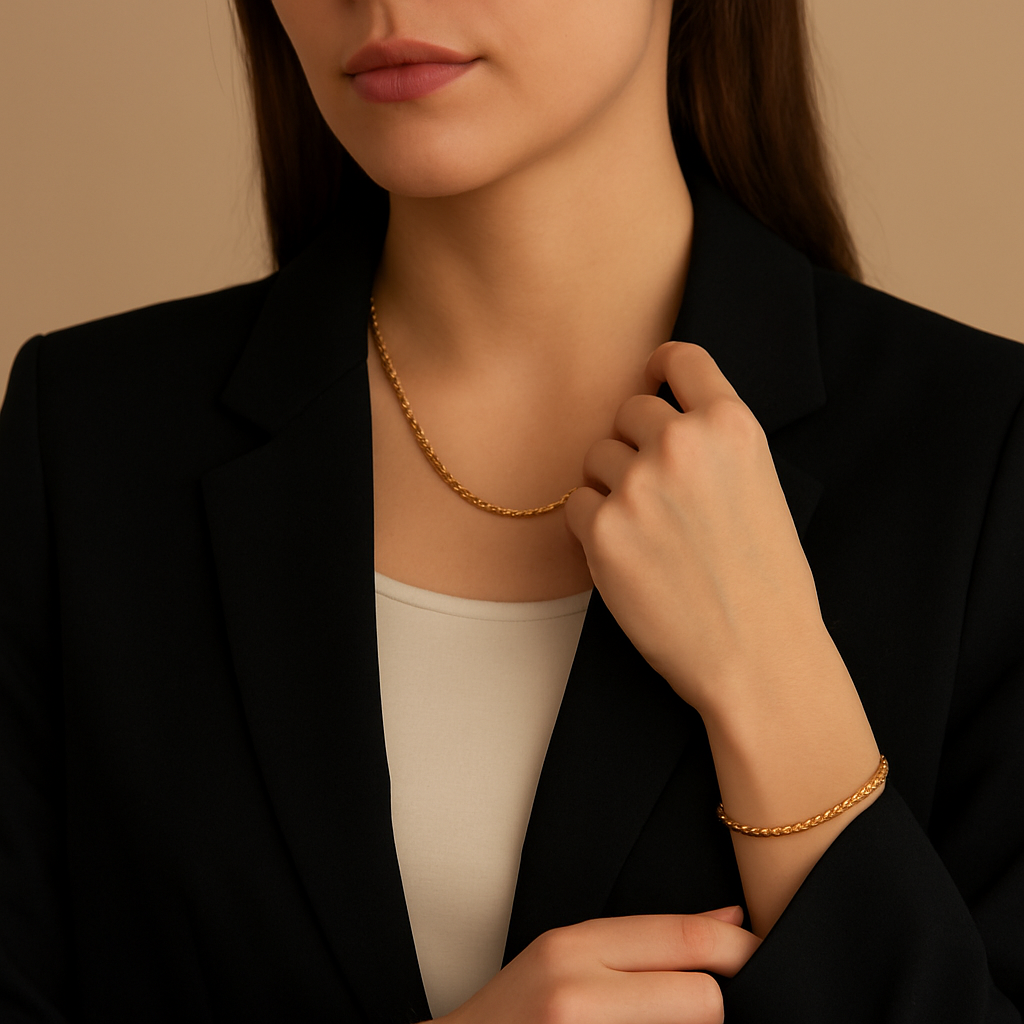 2x1 Cadena cubana + Pulsera cubana 18K de regalo🎁