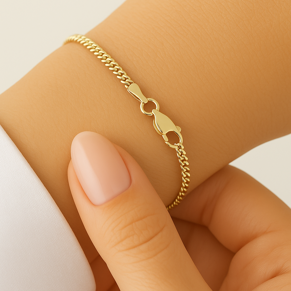 2x1 Cadena cubana + Pulsera cubana 18K de regalo🎁